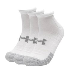 Носки для мужчин Under Armor Heatger Locut Socks 1346753-100, белые цена и информация | Мужские носки | kaup24.ee