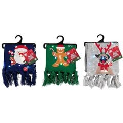 Детский новогодний шарф с лампочками «Merry Christmas», щенок цена и информация | Зимняя одежда для детей | kaup24.ee