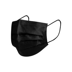 Медицинская одноразовая 3-слойная маска SYNTHEOS, тип IIR, черная, сделано в Литве, 50 шт. цена и информация | Аптечки | kaup24.ee