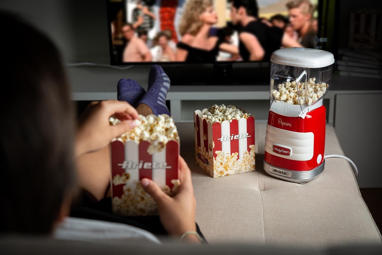 Ariete Party Time Pop Corn Maker, White/ Red, 2954