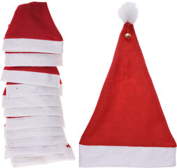 Шапка Деда Мороза с колокольчиком, красная цена и информация | Карнавальные костюмы | kaup24.ee