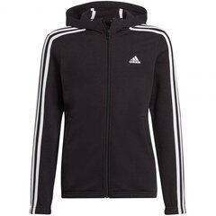 Laste spordi dressipluus Adidas Essentials 3S Flecee Full Zip GS2195, must цена и информация | Свитеры, жилетки, пиджаки для мальчиков | kaup24.ee