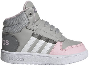 Adidas Jalatsid Hoops Mid 2.0 I Grey Pink GZ7779/9K цена и информация | Детская спортивная обувь | kaup24.ee