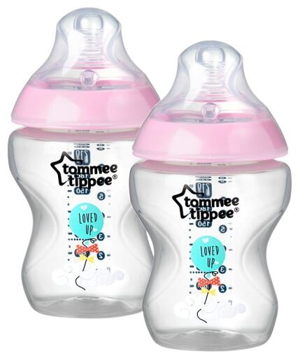 Pudel Tommee tippee 260 ml, 2 tk цена и информация | Lutipudelid ja aksessuaarid | kaup24.ee