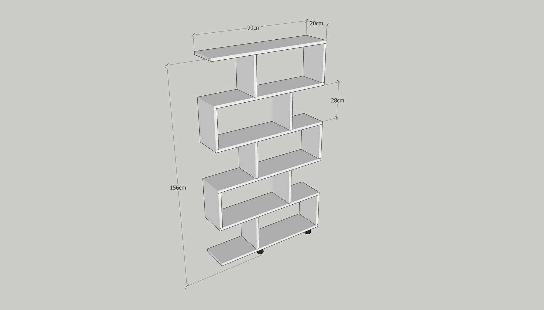 Riiul Kalune Design Elif, pruun hind ja info | Riiulid | kaup24.ee