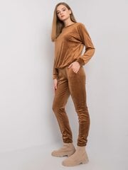Велюровый комплект из двух предметов светло-коричневого цвета. цена и информация | Спортивная одежда для женщин | kaup24.ee
