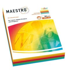Värviline paber MAESTRO COLOR, 80g / m2, A4, 250 lehte, intensiivsete värvise komplekt hind ja info | Vihikud, märkmikud ja paberikaubad | kaup24.ee