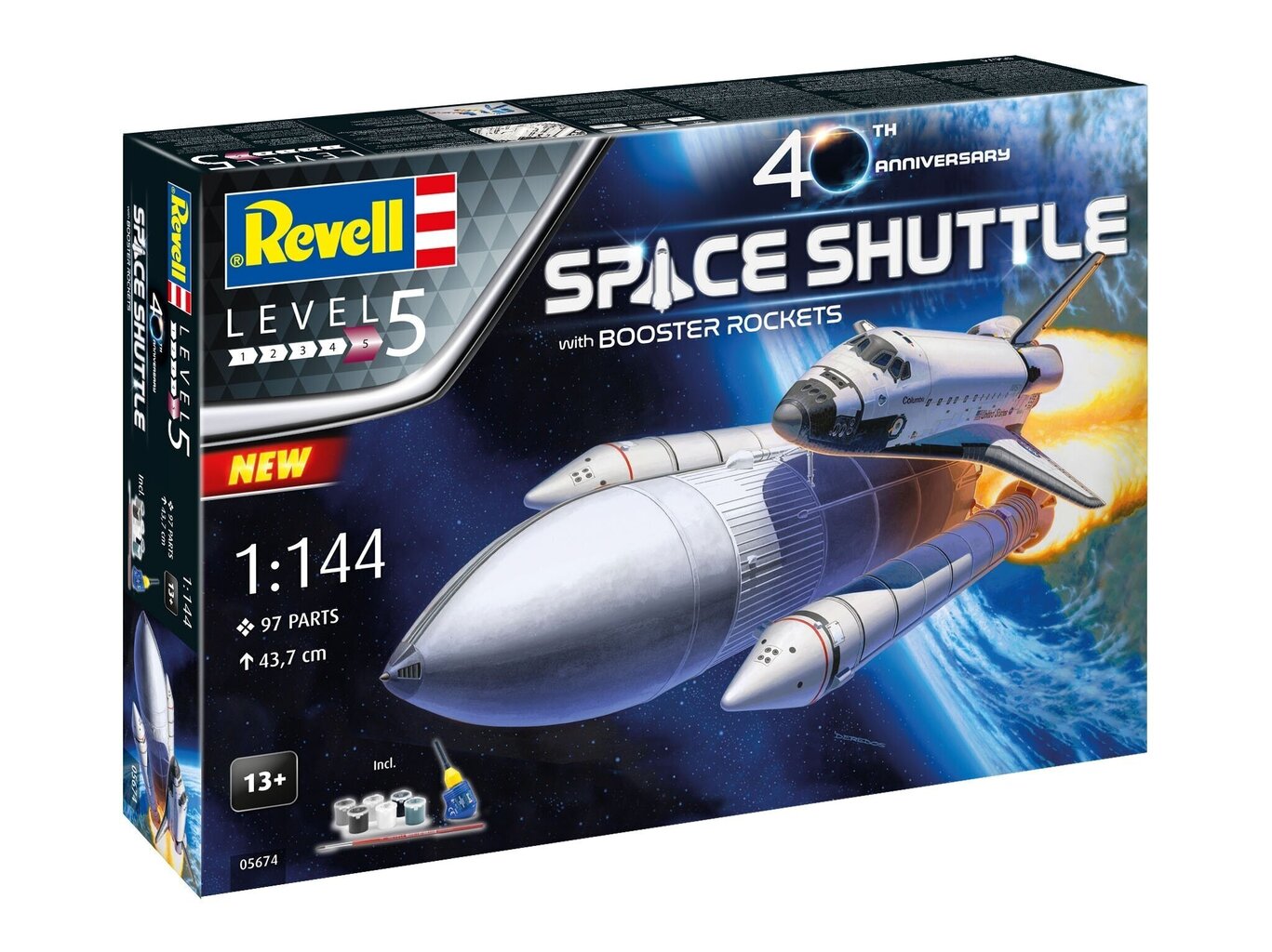 Revell - Space Shuttle & Booster Rockets Model Set, 1/144, 05674 hind ja info | Klotsid ja konstruktorid | kaup24.ee