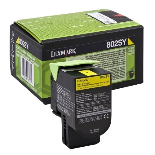 Lexmark Cartridge 802SY0 Yellow (80C2SY0) цена и информация | Tindiprinteri kassetid | kaup24.ee