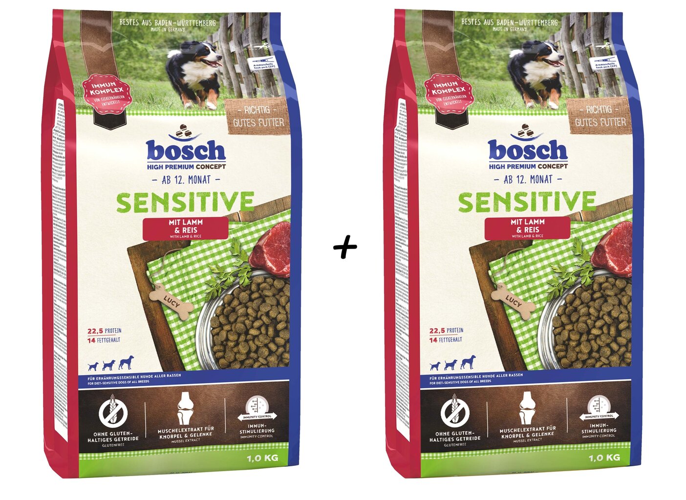 Kuivtoit koertele Bosch Sensitive Lamb & Rice (High Premium) 1kg+1kg hind ja info | Kuivtoit koertele | kaup24.ee