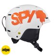 Детский лыжный шлем Spy Optic MIPS Lil Astronomic, Matte White - Orange Splatter Logo, белый