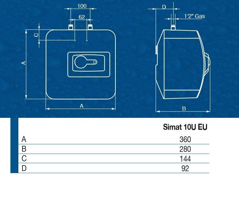 Elektriboiler SIMAT 10L, alumine цена и информация | Boilerid | kaup24.ee