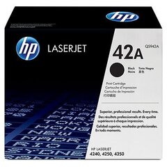 HP Cartridge No.42A Black (Q5942A) цена и информация | Картриджи и тонеры | kaup24.ee