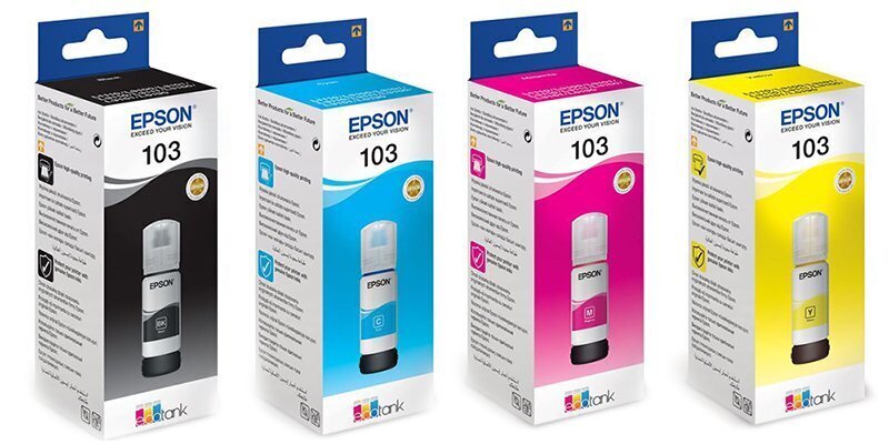 Originaal tintide komplekt Epson EcoTank 103 (BK/C/M/Y) цена и информация | Tindiprinteri kassetid | kaup24.ee