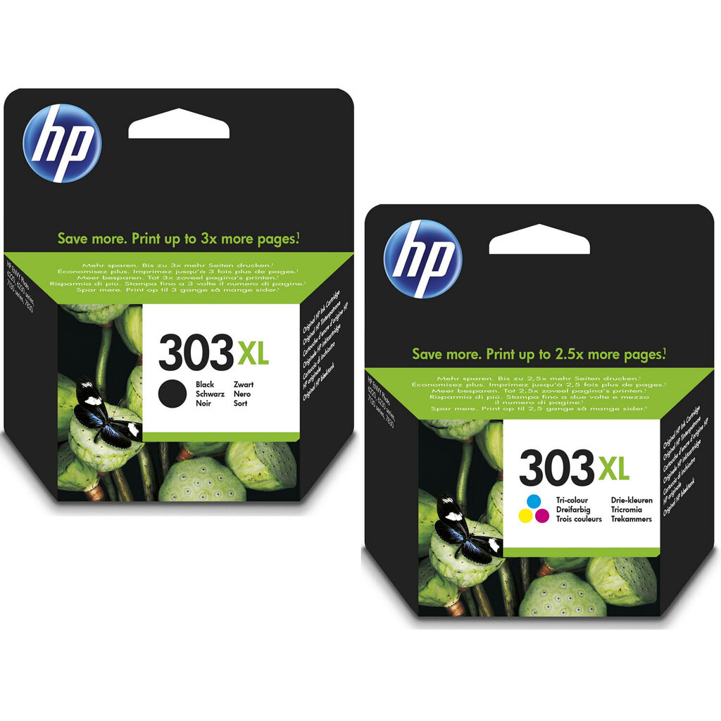 Originaal tintide komplekt HP 303XL Black + HP 303XL TriColor цена и информация | Tindiprinteri kassetid | kaup24.ee