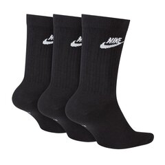 Спортивные носки Nike NSW Everyday Crew 3Pak M SK0109-010, черные цена и информация | Meeste sokid | kaup24.ee
