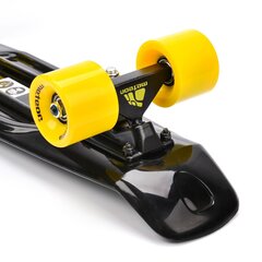 Rula Meteor Pennyboard, must/kollane hind ja info | Rulad | kaup24.ee