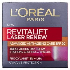 REVITALIST LASER X3 RENEWING VANANEMISVASTANE KREEM KOOS SPF20-ga цена и информация | Кремы для лица | kaup24.ee