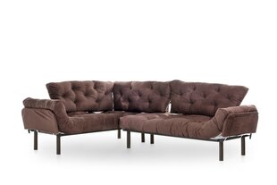 Мягкий уголок Kalune Design Nitta, коричневый цена и информация | Угловые диваны | kaup24.ee