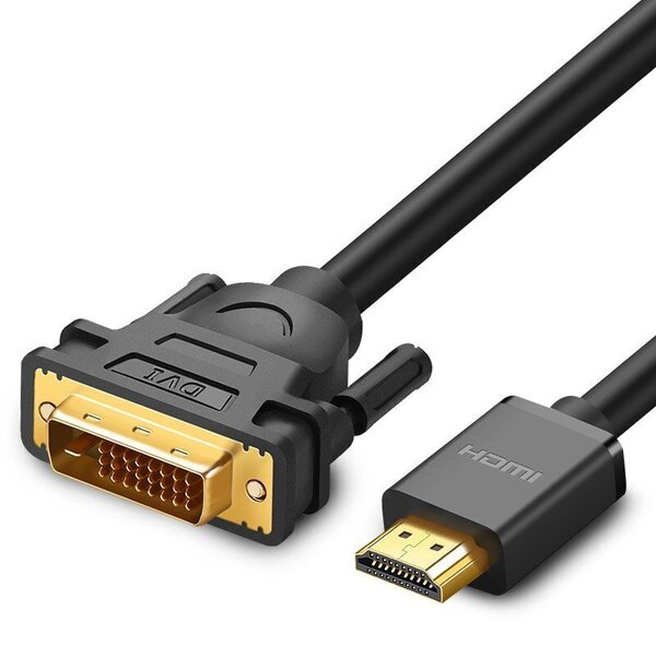 HDMI, DVI HDMI - кабель Ugreen HD106 DVI, 4K, 1 м, черный цена | kaup24.ee