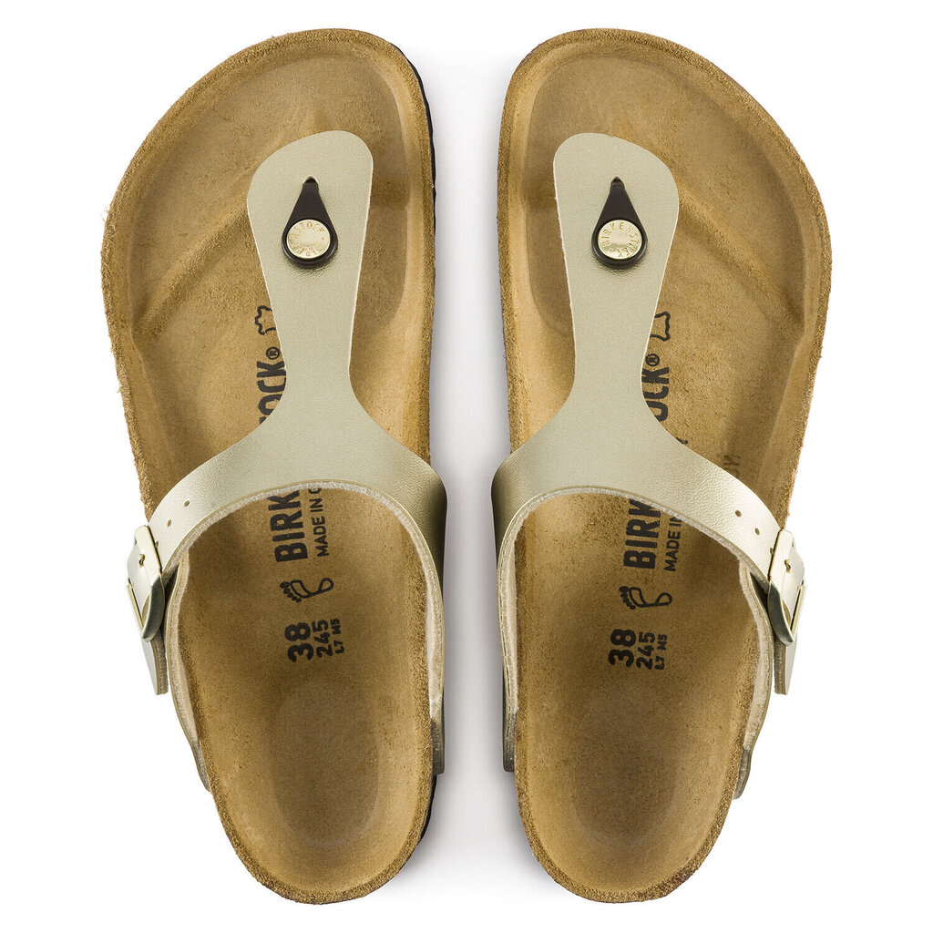 Naiste jalatsid Birkenstock Gizeh BF Gold, kuldsed цена и информация | Naiste plätud ja sussid | kaup24.ee