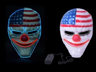 Светящаяся карнавальная маска «Клоун» цена и информация | Карнавальные костюмы | kaup24.ee