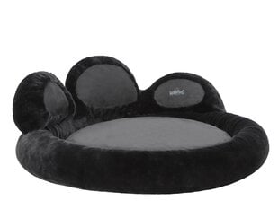 Hobbydog лежак Exclusive Paw Black, XL, 85x85 см цена и информация | Лежаки, домики | kaup24.ee