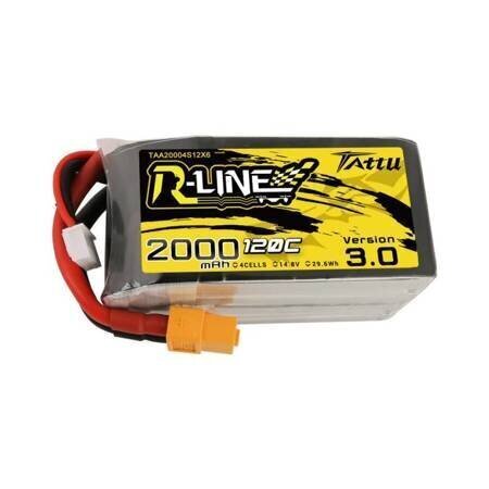 Aku Tattu R-Line versioon 3.0 2000mAh 14.8V 120C 4S1P XT60 цена и информация | Nutiseadmed ja aksessuaarid | kaup24.ee