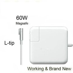 60W Adapter Laadija 16.5V 3.65A (MagSafe 1) L-Type, 1.8 m hind ja info | Sülearvutite laadijad | kaup24.ee