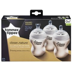 Pudelikomplekt Tommee Tippee 260 ml, 3 tk цена и информация | Бутылочки и аксессуары | kaup24.ee