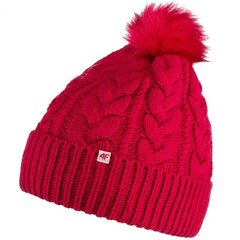 Müts tüdrukutele 4F Jr HJZ20 JCAD004 55S, punane hind ja info | Tüdrukute mütsid, sallid, kindad | kaup24.ee