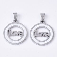 Roostevabast terasest 201 ripats "Love", 23x20x2 mm., 1 tk. hind ja info | Ehete valmistamine, helmestamine | kaup24.ee