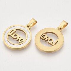 Roostevabast terasest 201 ripats "Love", 23x20x2 mm., 1 tk. hind ja info | Ehete valmistamine, helmestamine | kaup24.ee