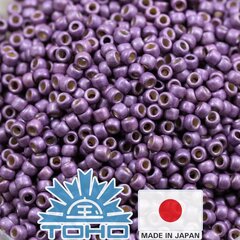 Бисер TOHO® Seed Beads Permafinish - матовый гальванизированный бледно-сиреневый TR-11-PF579F 11/0 (2,2 мм) 10 г. цена и информация | Принадлежности для изготовления украшений, бисероплетения | kaup24.ee