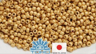 Бисер TOHO® Seed Beads PermaFinish - матовый оцинкованный Starlight TR-11-PF557F 11/0 (2,2 мм) 10 г. цена и информация | Принадлежности для изготовления украшений, бисероплетения | kaup24.ee