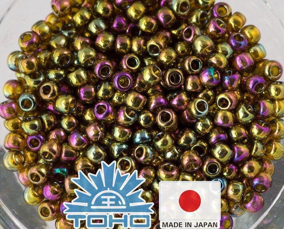 TOHO® seemnehelmed kuldkattega Dk Topaz TR-11-459 11/0 (2,2 mm) 10 g. цена и информация | Ehete valmistamine, helmestamine | kaup24.ee