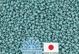 Бисер TOHO® Opaque-Rainbow Turquoise TR-11-413 11/0 (2,2 мм) 10 г. цена и информация | Принадлежности для изготовления украшений, бисероплетения | kaup24.ee
