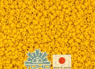 Бисер TOHO® Seed Beads Opaque-Frosted Sunshine 11/0 (2,2 мм) 10 г. цена и информация | Принадлежности для изготовления украшений, бисероплетения | kaup24.ee