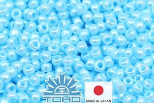 Бисер TOHO® Seed Beads Opaque-Lustered Pale Blue 11/0 (2,2 мм) 10 г. цена и информация | Принадлежности для изготовления украшений, бисероплетения | kaup24.ee