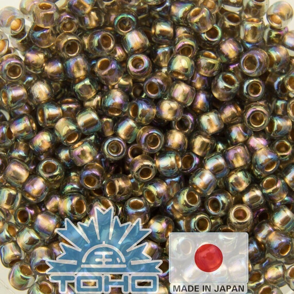 TOHO® Besier kuldvoodriga vikerkaar must teemant 11/0 (2,2 mm) 10 g. цена и информация | Ehete valmistamine, helmestamine | kaup24.ee