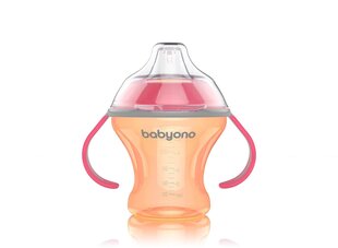 Детская бутылочка BabyOno Natural Nursing, 180 мл, 1456, оранжевый цена и информация | Бутылочки и аксессуары | kaup24.ee