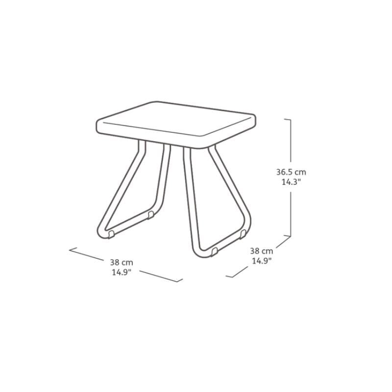 Plastikust lamamistool ja lauakomplekt Keter Pacific, pruun цена и информация | Päevitustoolid | kaup24.ee