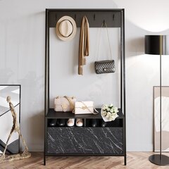 Комплект мебели для прихожей Kalune Design Devin, черный цена и информация | Комплекты в прихожую | kaup24.ee