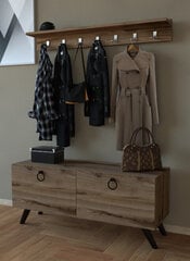 Комплект мебели для прихожей Kalune Design Rupa, коричневый цена и информация | Комплекты в прихожую | kaup24.ee