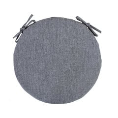 Подушка на стул SIMPLE GREY D38x2,5cm, серый, 100%полиэстер, ткань 757 цена и информация | Подушки, наволочки, чехлы | kaup24.ee