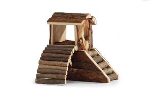 BEEZTEES NÄRILISTE MAJA FOREST PLAY TOWER 17X11X15CM hind ja info | Puurid ja tarvikud väikeloomadele | kaup24.ee