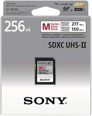 SD UHS-II Klass 10 mälukaart 256GB Sony SF-M256 цена и информация | Карты памяти | kaup24.ee