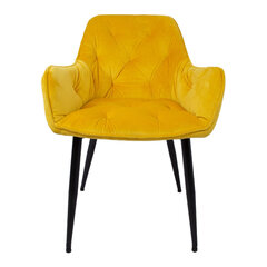 Комплект из 2 барных стульев BRITA, желтый бархат цена и информация | Стулья для кухни и столовой | kaup24.ee