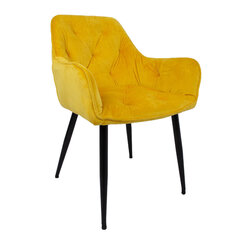 Комплект из 2 барных стульев BRITA, желтый бархат цена и информация | Стулья для кухни и столовой | kaup24.ee