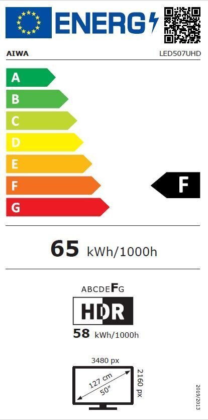 Aiwa LED507UHD цена и информация | Telerid | kaup24.ee